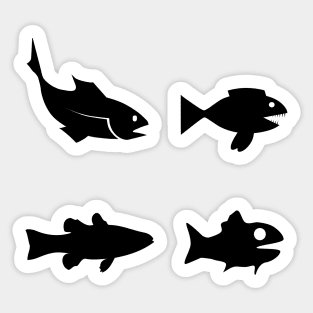 Black fish pack Sticker